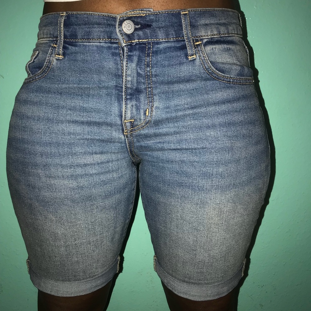 Denim bermuda shorts